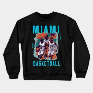 Miami heat basketball  vector graphic design Crewneck Sweatshirt